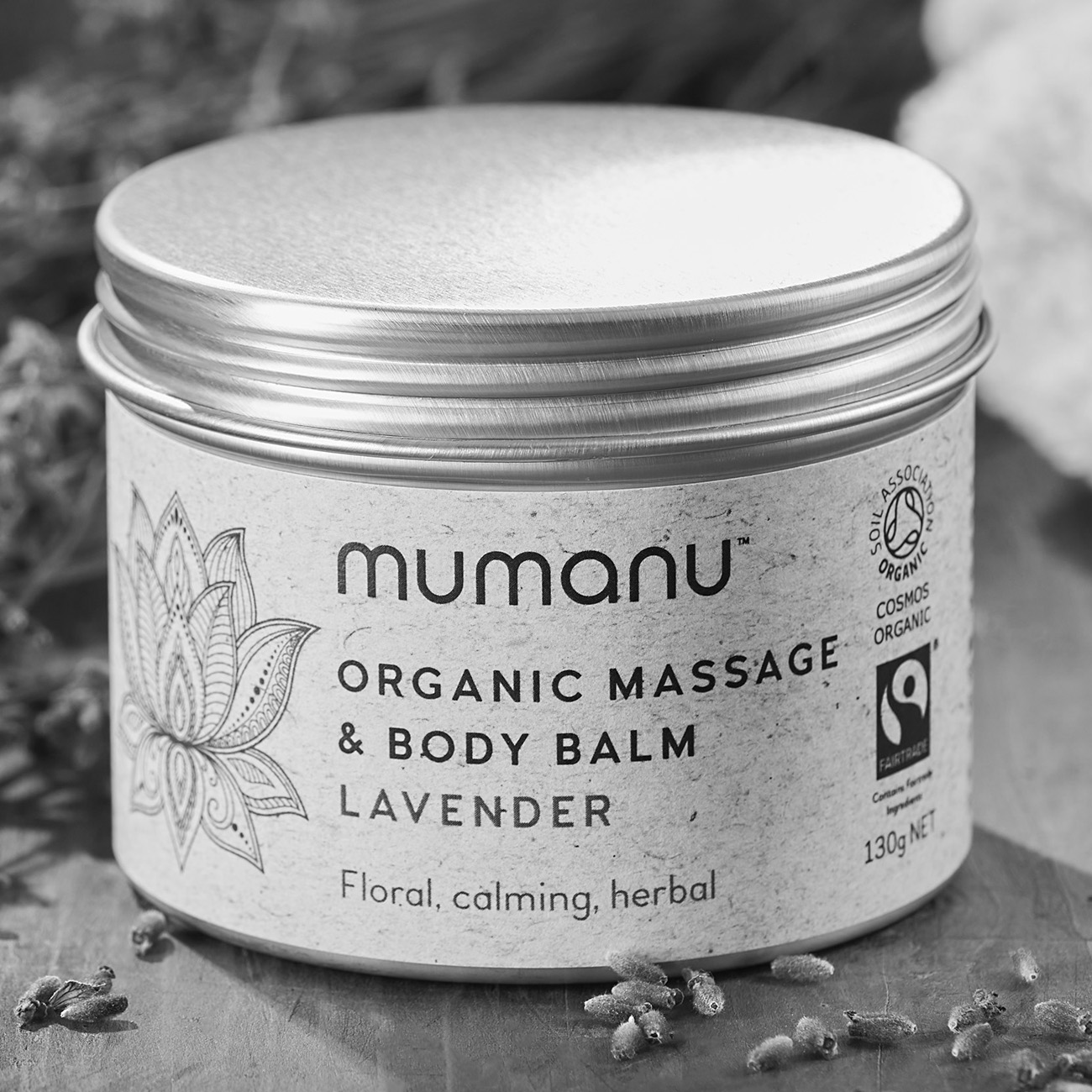 Mumanu organic massage balm lavender